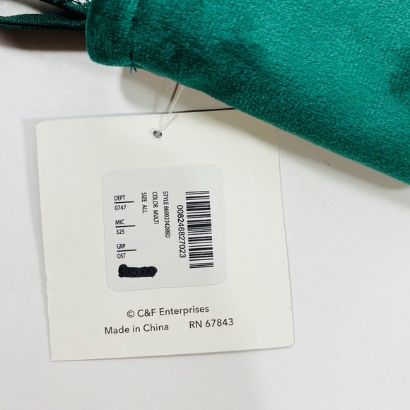 C And F Home Snowman Green Red Tufted Stocking - Picture 7 of 7